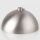 Lampen Baldachin Metall edelstahloptik 50x100 mm Kugelform mit Stellring für 10 mm Pendelrohr