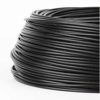 100 Meter PVC Aderleitung 1x0,75 mm² H05V-K schwarz (NYA-F)  flexibel