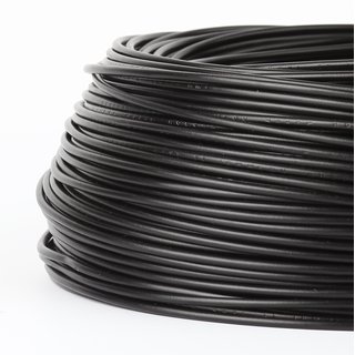 100 Meter PVC Aderleitung 1x0,75 mm H05V-K schwarz (NYA-F)  flexibel