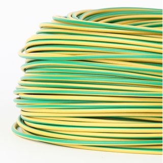 100 Meter PVC Aderleitung 1x0,75 mm H05V-K grn-gelb (NYA-F)  flexibel