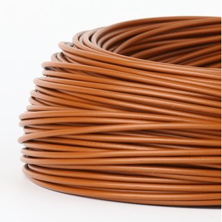 100 Meter PVC Aderleitung 1x1,5 mm² H07V-K braun (NYA-F)...