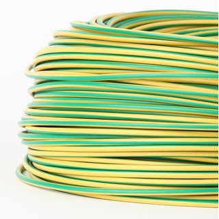 100 Meter PVC Aderleitung 1x1,5 mm² H07V-K grün-gelb...
