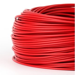 100 Meter PVC Aderleitung 1x1,5 mm² H07V-K rot (NYA-F)...