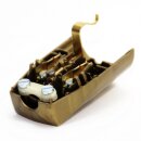 Schutzkontakt-Kupplung gold – 250V/16A – mit Schraubkontakten und Zugentlastung