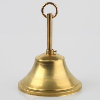 Lampen Baldachin &ndash; Metall Messing roh,  110 mm  H 60 mm, mit Leuchtenaufhngung fr 10er Pendelrohr