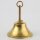 Lampen Baldachin – Metall Messing roh, Ø 110 mm × H 60 mm, mit Leuchtenaufhängung für 10er Pendelrohr