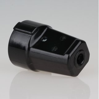 Schutzkontakt-Kupplung schwarz 250V/16A Bakelit Optik