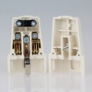 Schutzkontakt-Kupplung weiß / elfenbein – 250V/16A – mit Schraubkontakten und Zugentlastung, Kaiser