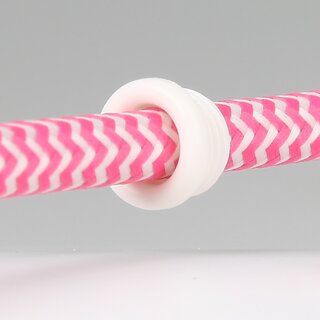 Isolierungs-Gewindenippel wei 12x7 mm M10x1 Durchgang 6,8 mm