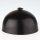Lampen Baldachin Metall schwarz lackiert 120x62 mm große Kugelform mit Stellring für 10 mm Pendelrohr