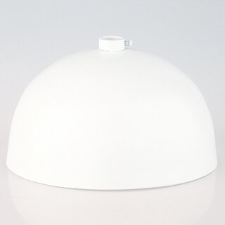 Lampen Baldachin Metall wei lackiert  120 mm groe Kugelform mit Stellring fr 10 mm Pendelrohr