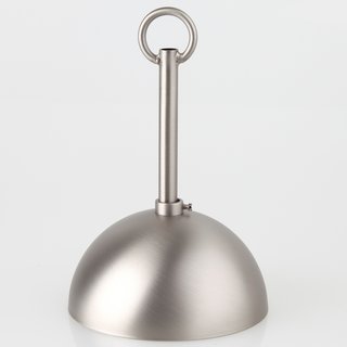 Lampen Baldachin 50x100 Metall edelstahloptik Kugelform mit Leuchtenaufhängung