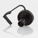 Isolierungstülle TZ14 für E14-Fassungen | Kunststoff schwarz | Mit Kragen & Zugentlastung | 17,5 x 19 mm