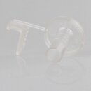 Isolierungstülle TZ14 für E14-Fassungen | Kunststoff transparent | Mit Kragen & Zugentlastung | 17,5 x 19 mm