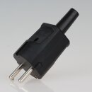Schutzkontakt-Stecker schwarz mit Knickschutztülle...