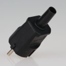 Schutzkontakt-Stecker schwarz mit Knickschutztülle – 250V/16A – aus schlagfestem Thermoplast, Kaiser