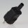 Schutzkontakt-Stecker schwarz mit Knickschutztülle – 250V/16A – aus schlagfestem Thermoplast, Kaiser