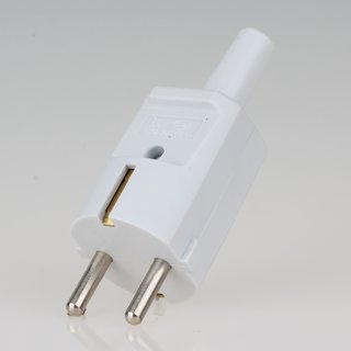 Schutzkontakt-Stecker grau 250V/16A mit Knickschutztuelle schlagfestes Thermoplast