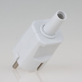 Schutzkontakt-Stecker grau 250V/16A mit Knickschutztuelle schlagfestes Thermoplast