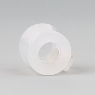 Lampen Stellring Kunststoff transparent &ndash; 13x11 mm, 6,5 mm Durchgang mit Madenschraube