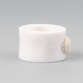 Lampen Stellring Kunststoff weiß – 18x10 mm, 10,5 mm Durchgang mit Madenschraube