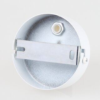 Lampen Zier-Baldachin Metall wei  80 mm fr 2 Lampenpendel mit Zugentlaster