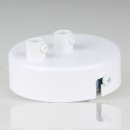 Lampen Zier-Baldachin Metall weiß Ø 80 mm...