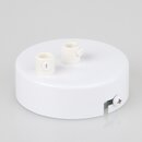 Lampen Zier-Baldachin Metall wei  80 mm fr 2...