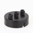Lampen Zier-Baldachin Metall schwarz  80 mm fr 3...