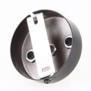 Lampen Zier-Baldachin Metall schwarz Ø 80 mm für 3 Lampenpendel mit Kunststoff-Zugentlaster