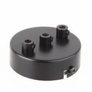 Lampen Zier-Baldachin Metall schwarz  80 mm fr 3...