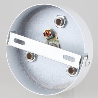 Lampen  Zier-Baldachin Metall schwarz  100 mm fr 4 Lampenpendel mit Metall-Zugentlaster
