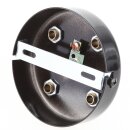 Lampen Zier-Baldachin Metall schwarz 100x25 mm für 5 Lampenpendel mit Metall-Zugentlaster