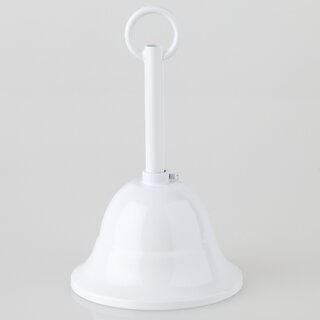 Lampen Baldachin &ndash; Metall wei, Tulpenform  90 mm  H 61 mm, mit Leuchtenaufhngung fr 10er Pendelrohr