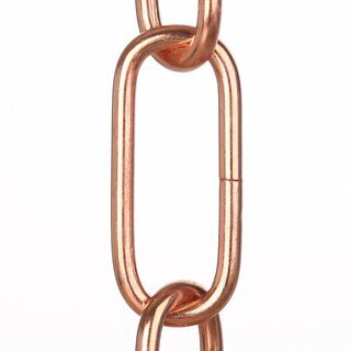 Lampen Metall-Kette 3,8 mm 20x47 | Verkupfert | Zum Aufhngen schwerer Lampen & Kronleuchter | Belastbar bis 18 kg - Meterware