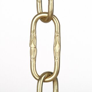 Lampen Metall-Kette 3,8 mm geprgt 20x47 | Vermessingt | Zum Aufhngen schwerer Lampen & Kronleuchter | Belastbar bis 18 kg - Meterware