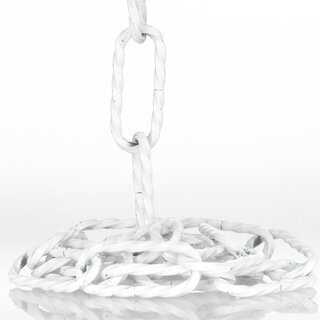 Lampen Metall-Kette 3,8 mm gedreht 20x47 | Wei lackiert | Zum Aufhngen schwerer Lampen & Kronleuchter | Belastbar bis 18 kg - Meterware