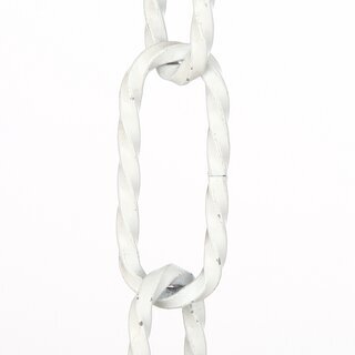 Lampen Metall-Kette 3,8 mm gedreht 20x47 | Wei lackiert | Zum Aufhngen schwerer Lampen & Kronleuchter | Belastbar bis 18 kg - Meterware
