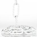 Lampen Metall-Kette 3,8 mm gedreht 20x47 | Wei lackiert...