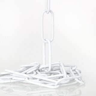 Lampen Metall-Kette 2,8 mm 16x39 | Wei lackiert | Zum Aufhngen schwerer Lampen & Kronleuchter | Belastbar bis 12 kg - Meterware