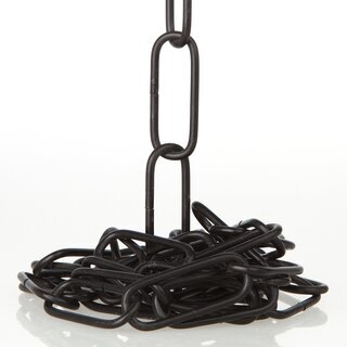Lampen Metall-Kette 2,8 mm 16x39 | Schwarz lackiert | Zum Aufhngen schwerer Lampen & Kronleuchter | Belastbar bis 12 kg - Meterware