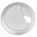 Kabeldurchfhrung fr Schreibtisch und Arbeitsplatte silber