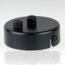 Lampen Zier-Baldachin Metall schwarz Ø 80 mm...