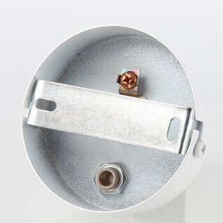 Lampen Zier-Baldachin Metall wei  80 mm fr 2 Lampenpendel mit Metall-Zugentlaster