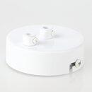 Lampen Zier-Baldachin Metall wei  80 mm fr 2...
