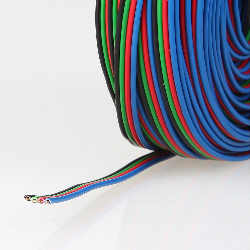 10m RGB Kabel 4-polig 4x0,5mm 12V DC 24V DC, 15,20 €
