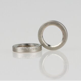 M10x1 Rundmutter &ndash; 13x2,5 mm, Metall Nickel matt / Edelstahloptik