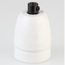 E27 Premium Porzellanfassung glasiert mit Metall...