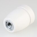 E27 Premium Porzellan Lampenfassung mit Kunststoff-Zugentlaster weiß 250V/4A M13x1 IG