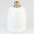 E27 Premium Porzellanfassung glasiert mit Metall...